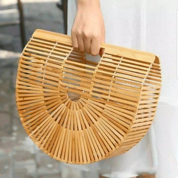 Square Bamboo Beach Bag